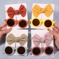 thumbnail image 2 of 2 unids/pack Vintage niños verano arcos diadema gafas de sol redondas niños gafas de sol gafas de protección accesorios para el cabello de bebé Dengxun unisex, 2 of 2