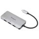 thumbnail image 1 of Adaptador Ethernet USB-C Targus con 3 Puertos USB-A, 1 of 9