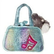 Aurora World Plush - Fancy Pals Pet Carrier - BLUE SHIMMERY with MUSIC NOTE (7 inch)