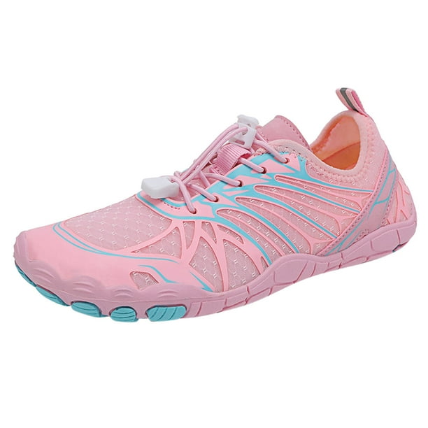 TOWED22 Womens Walking Tennis Shoes - Lace Up Memory Foam Lightweight  Casual Sneakers for Gym Travel Work(Pink,8)