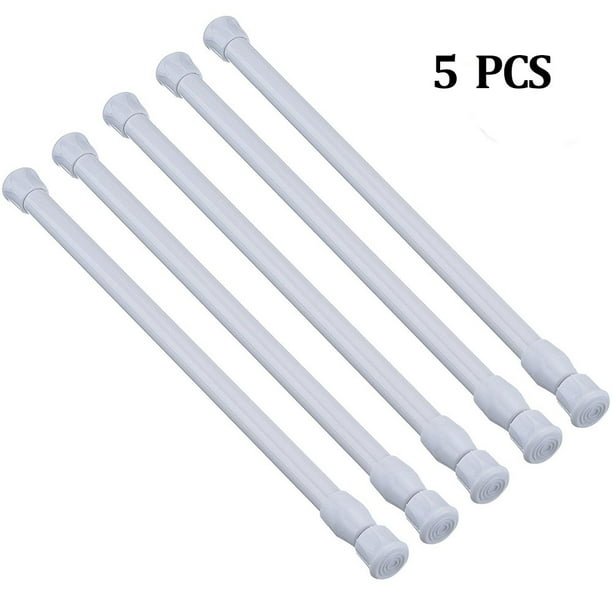 Tension Rods - 5 Pack Cupboard Bars Tensions Rod Curtain Rod