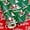 Green Santa Skiing, variant on Christmas Red Wrapping Paper Roll - 17 Inch X 33 Feet - Luxury Metallic Shiny Red Christmas Tree and Snow Foil Roll Winter Holiday Gift Wrap Sheet for Party, DIY Crafts & Festive Decoration