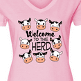 thumbnail image 4 of Inktastic Welcome to the Herd with Cute Black and White Holstein Cows Women's V-Neck T-Shirt, 4 of 5
