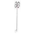 thumbnail image 4 of Viento De Jardín, Molinos De Viento De Metal Resistente A La Intemperie Universal Doble Capa Ahorro De Energía Sólido Duradero Con Bombilla Solar LED Para Decoración De Patio, 4 of 7