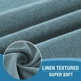 thumbnail image 6 of Turquoize Fantasdecor Linen French Glass Door Curtains for Kitchen Tie Top Blackout 1 Panel，26" X 68" , Stone Blue, 6 of 7