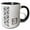 Black/White, variant on 3drose, Monogram Initial C in Black Lace with Butterfly Detail, 15oz Mug