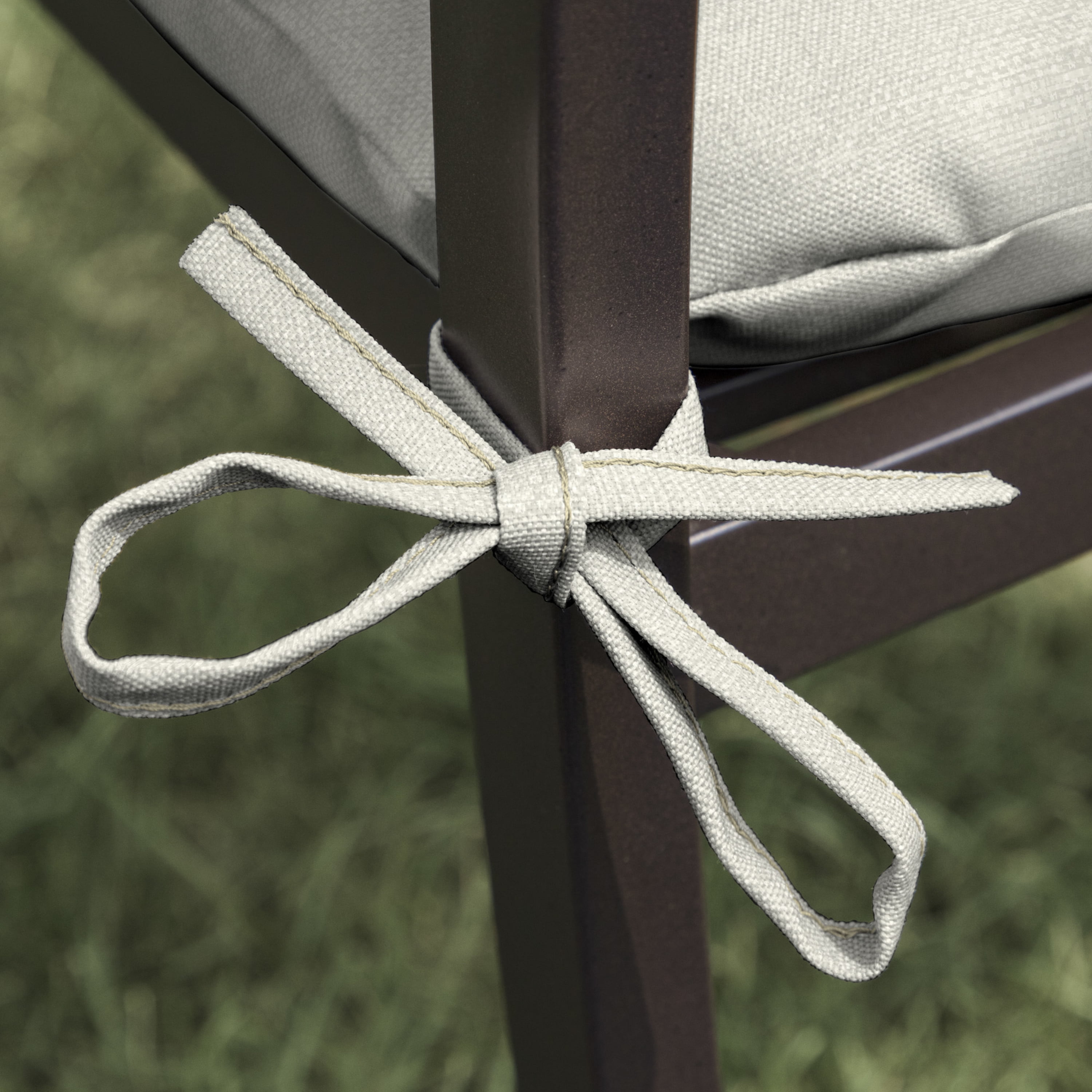Better Homes & Gardens Solid Cream 19 x 18 in. Outdoor Seat Pad