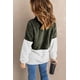 thumbnail image 1 of ABPHQTO Jersey de forro polar extragrande con cremallera y cuello con cremallera para mujer Atrovirens White, 1 of 5