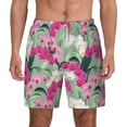 thumbnail image 2 of Picia Orchids Flowers pattern Mens Swim Trunks with Compression Liner Stretch Beach Shorts Quick Dry with Zipper Pockets No-Chafing Board Shorts-X-Large, 2 of 9
