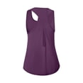 thumbnail image 7 of Gunia Women Tank Tops Yoga Top With Backless Design Breathable Ice Silk Workout Athletic Tank For Fitness And Sports Womens T Shirt Purple L, 7 of 7