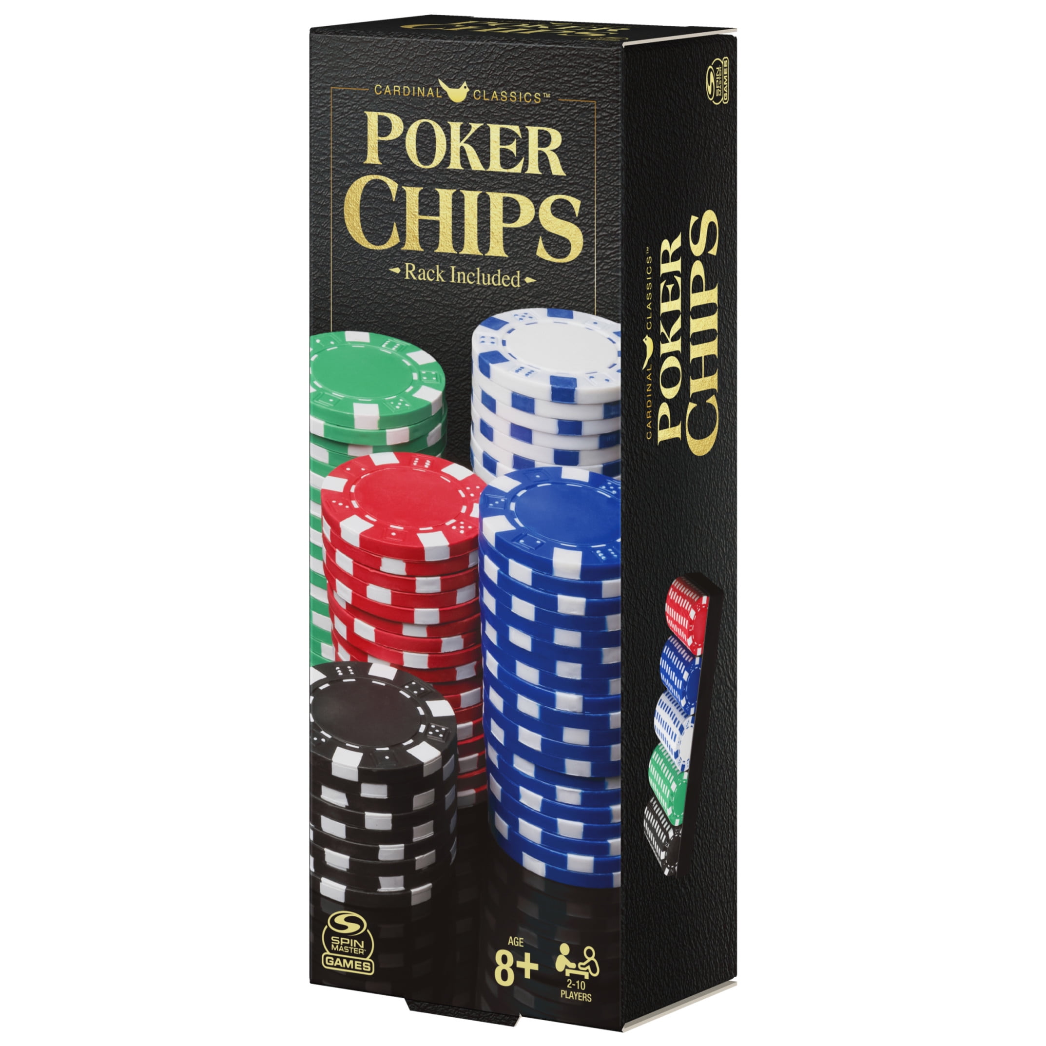 100-Piece Colored Poker Chips Set, for Families and Kids Ages 8 and up