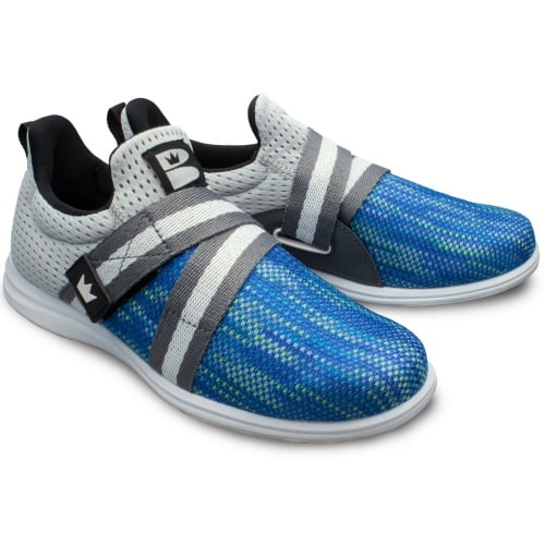 blue and silver shoes