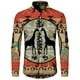 thumbnail image 3 of Nueva camisa para hombre, Dashiki, estampado africano, camisetas de manga larga, camisetas tradicionales para parejas, ropa de calle de estilo étnico de hip hop con solapa, 3 of 5