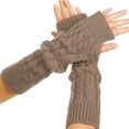 thumbnail image 1 of Winter Warm And Fashionable Solid Color Knitted Fingerless Gloves For Men And Women, 1 of 3