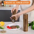 thumbnail image 5 of Yvake Wooden Salt and Pepper Grinder Set 8 Inch Manual Salt and Pepper Mill Adjustable Coarseness and Refillable Acacia Wood Pepper Grinder for your kitchen[Set of 2], 5 of 5