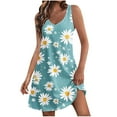 thumbnail image 1 of FcBaudy Robe Sans Manches à Col Rond, Robes d'Été pour Femmes, Robes Décontractées avec Poches, Robe de Plage Bohème d'Été, T-Shirts, Robe Débardeur Ample, 1 of 4