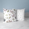 thumbnail image 2 of Butterfly Garden Bowl Throw Pillow with Removable Cover in White 20x20, 2 of 5