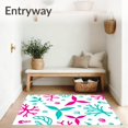 thumbnail image 3 of ODIKA 6'x9' Machine Washable Non-Slip Area Rug, Ocean Mermaid Underwater Adventure Seahorse Fantasy High Traffic Rug with Pad, Pink, 724555, 3 of 8