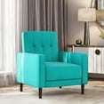 thumbnail image 2 of BELLEZE Mid-Century Modern Velvet Armchair - Valencia (Mallard Teal), 2 of 7
