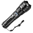 thumbnail image 1 of Linterna LED recargable, la antorcha USB más potente (gris), linternas recargables, luz de Flash de altos lúmenes, Led superbrillante, 1 of 5
