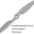 thumbnail image 4 of Uxcell 10x5 Inch RC Propellers 2-Vane Blades Props Gray with Adapter Rings RC Airplane Aircraft Prop Replacement 5Pcs, 4 of 6