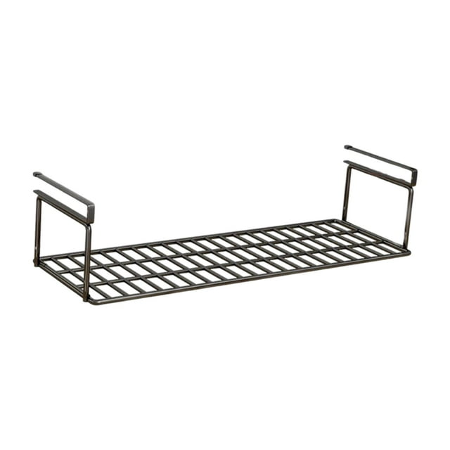 tamizeot Kitchen Cabinet Layering Storage Partition Rack Shoes Clothes Books To Space Under Shelf Rack Black 60x20x10cm
