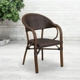 thumbnail image 2 of Flash Furniture Milano Rattan Patio Dining Arm Chair in Dark Brown (Set of 3), 2 of 8