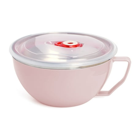 

✪ Stainless Steel Noodle Bowl With Handle Food Container Rice Bowl Soup Bowls