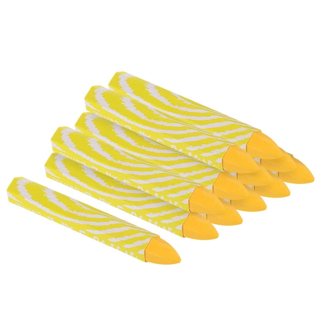 Unique Bargains Lumber Marking Crayons Yellow (24 Pack)