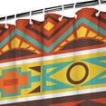 thumbnail image 4 of Small Stall Narrow Shower Curtain 36"W x 72"L – Tropical Bohemian Leaves, Mid-Century Abstract Boho Botanical Bathroom Decor, Vintage Floral Palm Leaf Pattern, Rustic Tribal Folk Style, 4 of 5