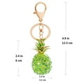thumbnail image 2 of Solid Pineapple Keychain with Rhinestone keyring for Bags or Purse, Pink, 2 of 6