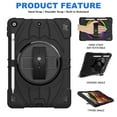 thumbnail image 2 of Dteck Case for iPad 9th/ 8th/ 7th Generation 10.2", Heavy Duty Shell with Rotating Stand/Hand/Crossbody Strap,Sturdy Shockproof iPad 10.2" Case (2021/2020/2019),Black, 2 of 8