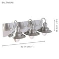 thumbnail image 2 of Xtricity - 3 Light Vanity Lightt, 20.5'' Width, From the Baltimore Collection, Nickel Finish, 2 of 3