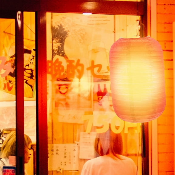 WHAMVOX Traditional Japanese Style Red Silk Hanging Lantern  Paper Lantern Japanese Decoration for Birthday Wedding Baby Shower Festival Party Decoration Red