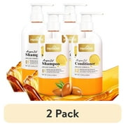 (2 pack) Herbishh Argan Oil Shampoo & Conditioner Set, Deep Cleansing & Hydration, Ideal For Frizzy & Colored Hair, With Shea Butter, Jojoba & Coconut Oil, 16.9 fl. oz Each