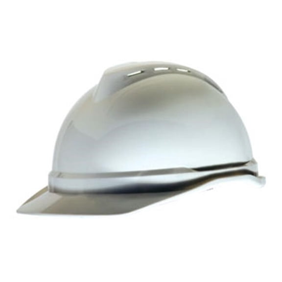 MSA V-Gard® 500 Cap w/ 4-Point Fas-Trac® Suspension, White, 1/Each