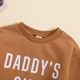 thumbnail image 5 of XDZJLR Baby Boy Girl Outfits Toddler Long Sleeve Letter Prints Rompers Jumpsuits Kids Clothes Brown 6-12 Months, 5 of 7