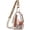 Brown, variant on Clear Sling Bag, Clear Fanny Pack Stadium Approved for Women Crossbody Bag Purses Transparent Chest Bag with Adjustable Strap Black