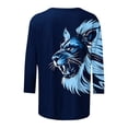 thumbnail image 5 of Levmjia Women's 3/4 Sleeve Graphic Tee England Lion 2026 Football Soccer Top Vintage Style Casual Crew Neck T Shirt Summer, 5 of 7