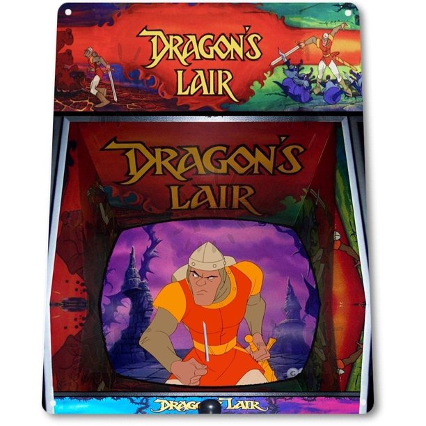 Tin Sign Dragon S Lair Arcade Shop Game Room Marquee Console Decor B067 By Tin World Walmart Com