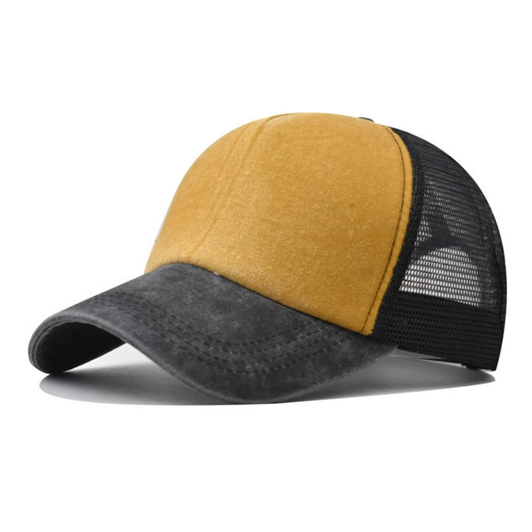 Sksloeg Sun Hat Womens Original Classic Low Profile Baseball Cap Golf Dad  Hat Adjustable Cotton Hats Men Women Unconstructed Plain Cap,Yellow One Size