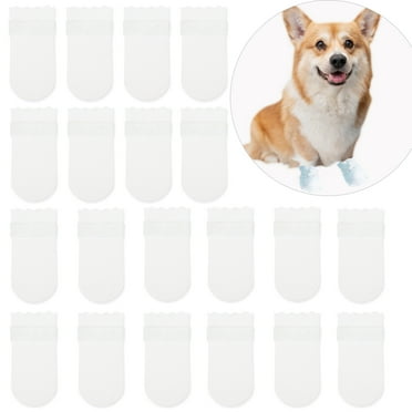 20pcs Disposable Dog Shoes for Medium Dogs, Dog Booties and Paw Protectors, Dog Disposable Foot Covers for Outdoor, Suitable for Pets Outdoors