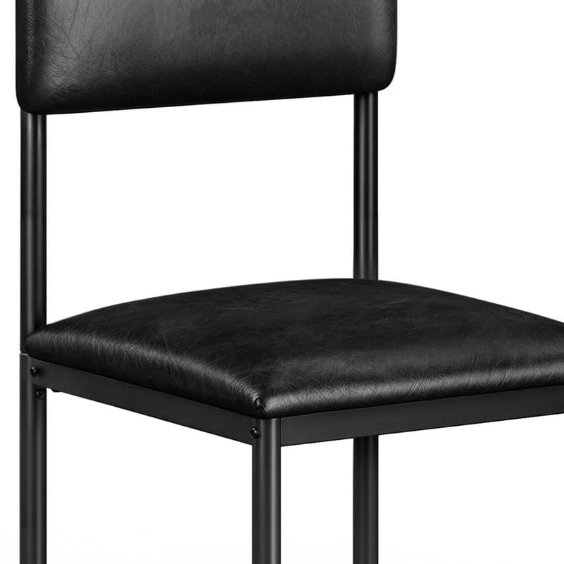 Uforic Dining Chairs Set of 4, Modern Upholstered Dining Room Chairs, Kitchen Chairs with Metal Legs, Dining Side Chairs for Home Kitchen Living Room, Black