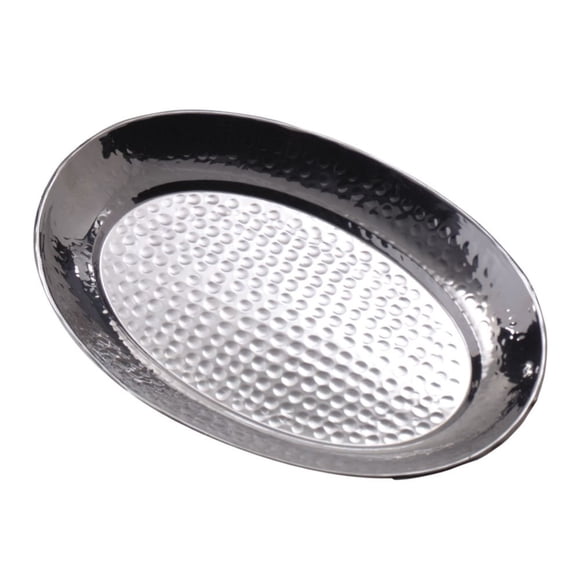 American Metalcraft 11" x 15" Oval Hammered Tray