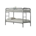 thumbnail image 3 of Monarch Heavy-Duty Metal Frame Twin Over Twin Bunk Bed in Silver, 3 of 5