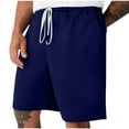 thumbnail image 2 of Bovxnpu Men's Pajama Bottoms Lounge Sleep Shorts, Men's Lace-up Elastic Waist Pocket Exercise Fitness Home Half Shorts Pants, 2 of 7