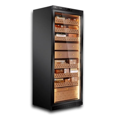 Raching MON5800A Climate Control Black Wood 4,000-Cigar Electric Humidor with Ammonia Removal
