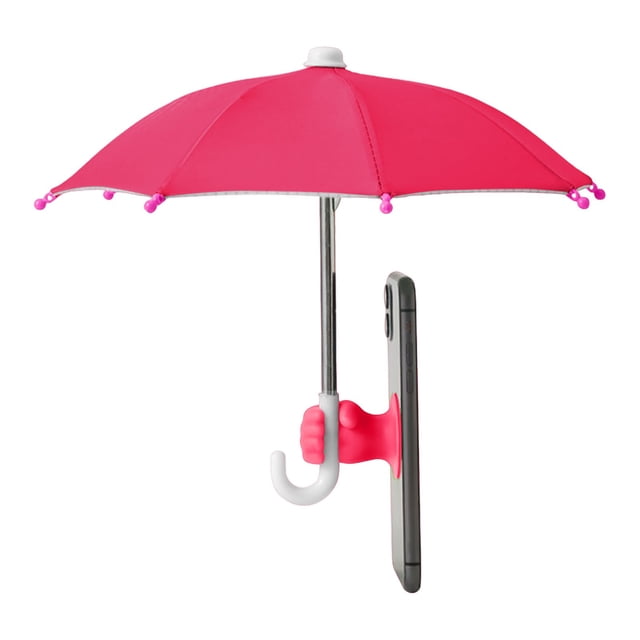 SXcggal Phone Umbrella Stand Sun Shade Mini Umbrella For Cell Phone With Adjustable Fist Style Suction Cup Universal Glare Sun Visor For Outdoor Practical Basic Protective Cover For Garden