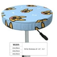 thumbnail image 4 of Qekee German Shepherd Puppy Round Bar Chair Cushion Cover, Elastic and Washable, Fits 12-14in Chairs - 14 inch, 4 of 7