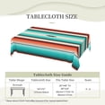 thumbnail image 6 of Rectangle Tablecloth National Style Polyester Table Cloth Farmhouse Waterproof Washable Table Cover for Party Home Outdoor Indoor Holiday Weddings （Green Orange,54x72 Inches）, 6 of 6